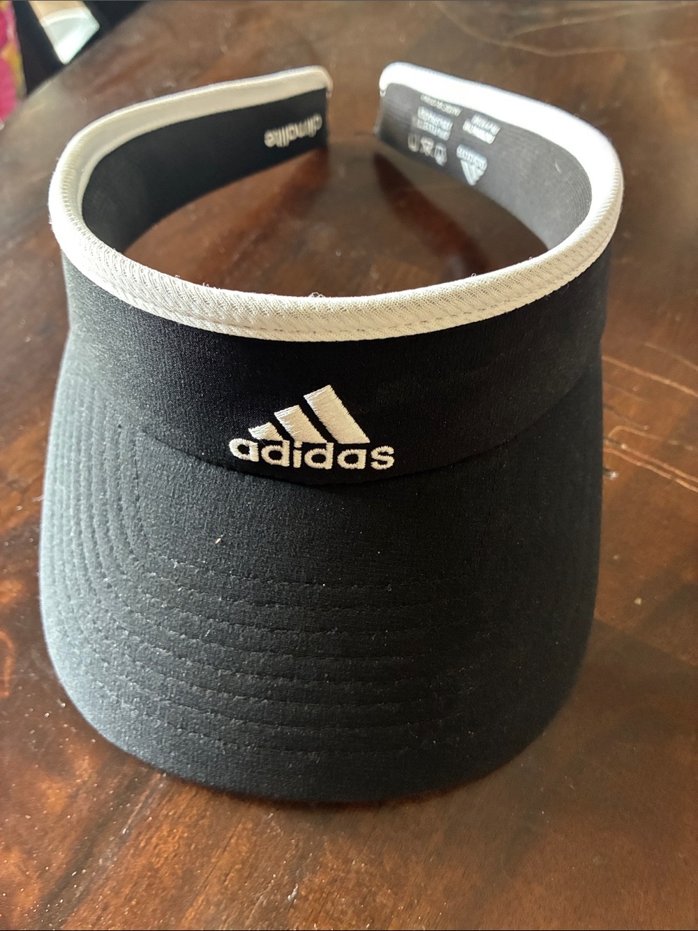 adidas Black and White Men's Sports Visor
